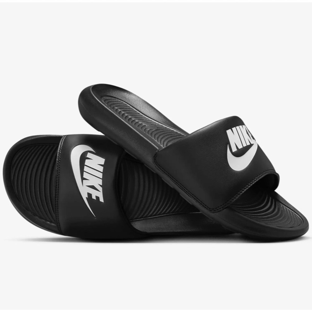 Nike Victori One Slides Recovery Sandals‎ White Black Womens 6 UK 3.5 EU 36.5